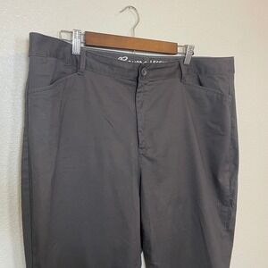 Eddie Bauer Women T20 Legendwash Stretch Curvy Fit Crop Pants Gray Specially Dye